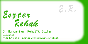 eszter rehak business card